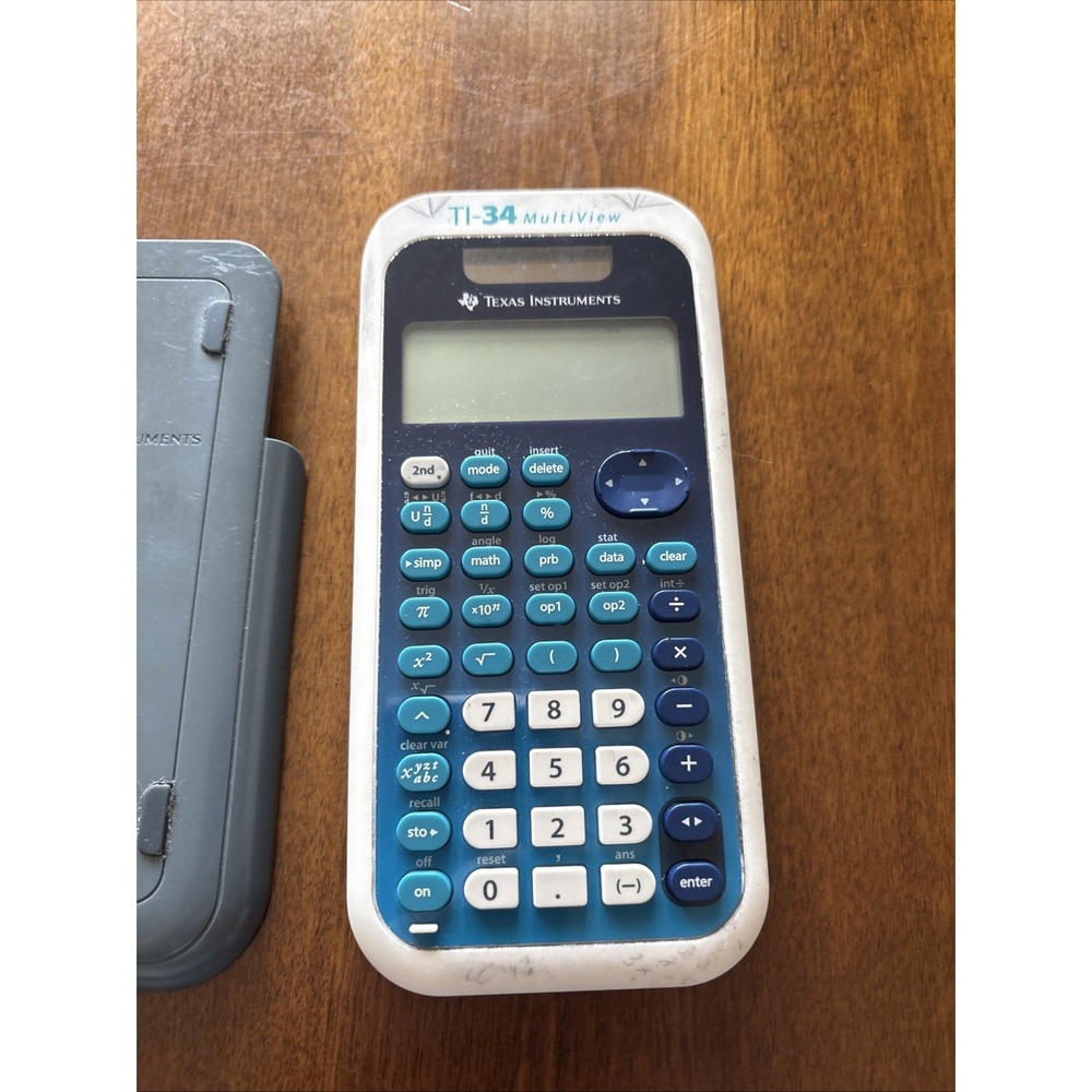 Texas Instruments TI-34 MultiView Scientific Calculator - Blue/White